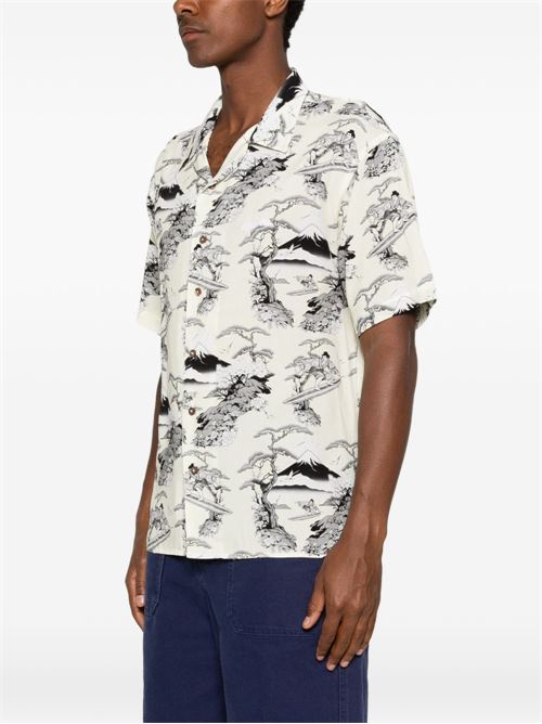 Camicia uomo manica corta con fantasia all-over MAUNA KEA | MKU142SN